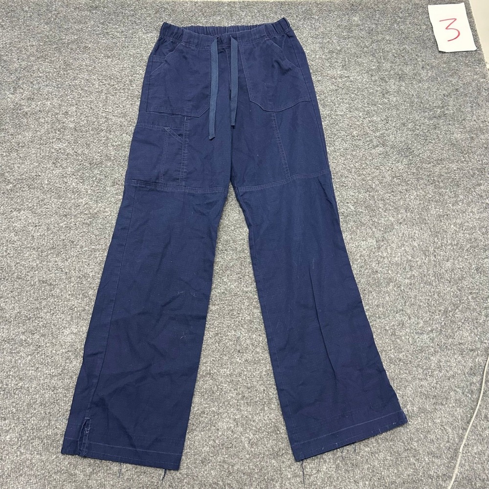 Carhartt Scrub Pants Womens Size XS Navy Blue Ripstop Cargo Drawstring Utility